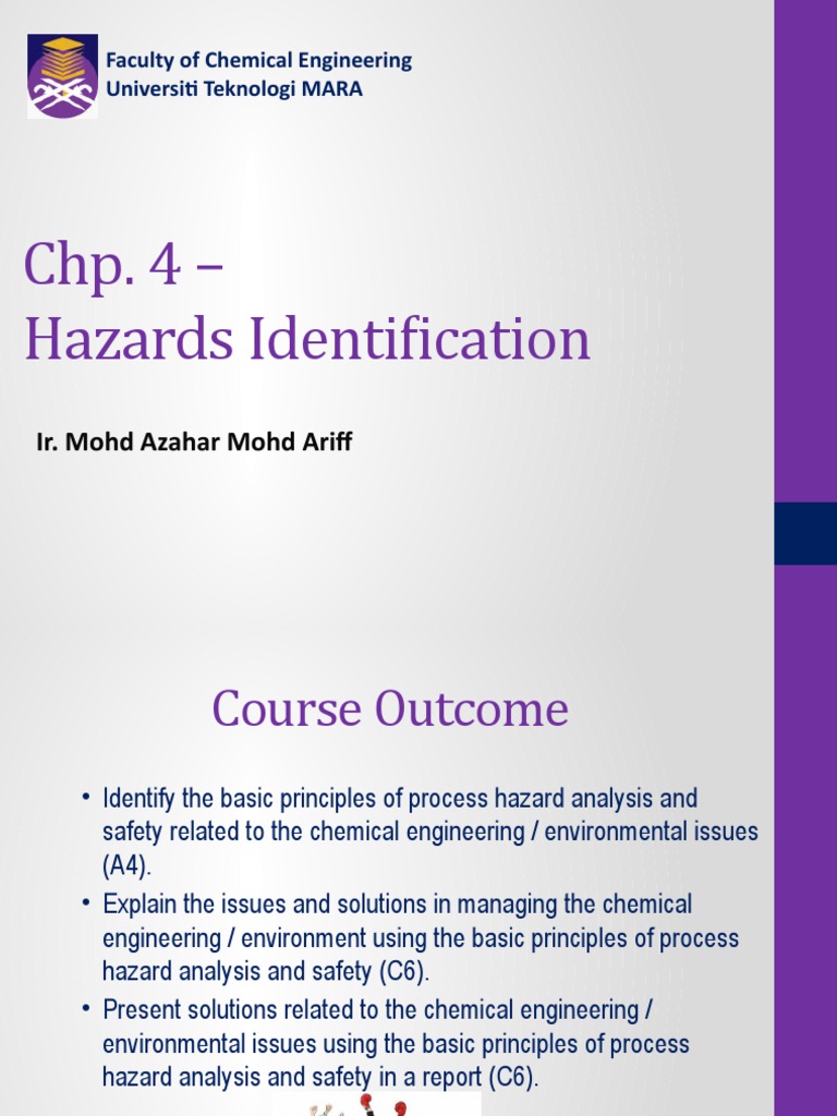Chp 4 Hazards Identification Faculty Of Chemical Engineering