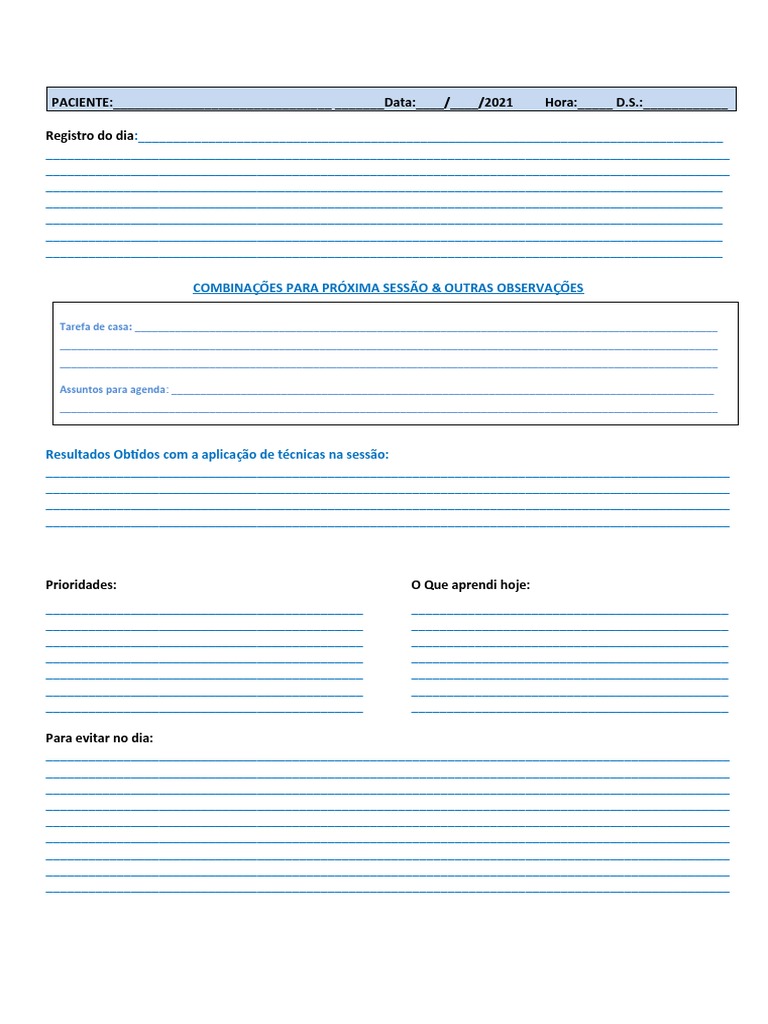 Prontuário Modelo - 02 | PDF | Bem-estar | Médico