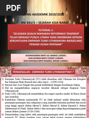 Tuto 1 Tanzimat Pdf