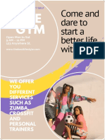 Purple and Yellow Gym Small Business Event Photo Poster