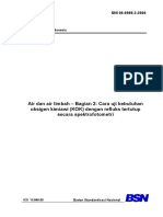 SNI 06-6989.2-2004 Tentang Air Dan Air Limbah - Bagian 2 Cara Uji Kebutuhan Oksigen Kimiawi (KOK) Dengan Refluks Tertutup Secara Spektrofotometri