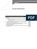 Audit of Financial Statements