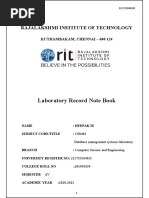 Laboratory Record Note Book: Rajalakshmi Institute of Technology