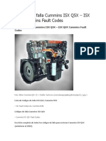 Códigos de Falla Cummins ISX QSX