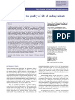 A Study To Assess The Quality of Life of Undergraduate Medical Students