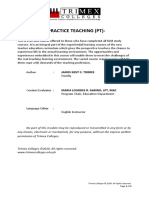 Practice Teaching (PT) - : James Kent C. Torres