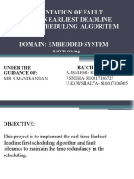 Implementation of Fault Tolerance in Earliest Deadline First (Edf) Scheduling Algorithm Domain: Embedded System