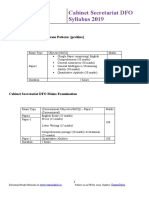 Cabinet Secretariat Dfo Syllabus Drive