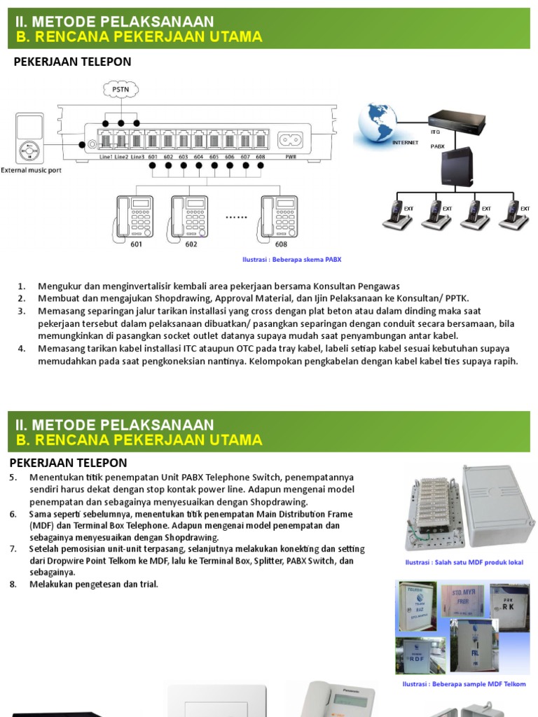 Rencana Instalasi PABX dan MDF Telepon | PDF | Komputer