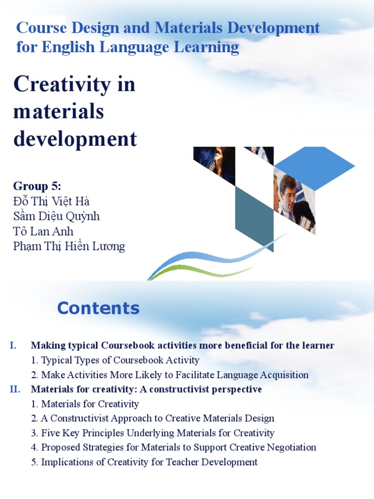 Enhancing Creativity In Language Materials Pdf Constructivism