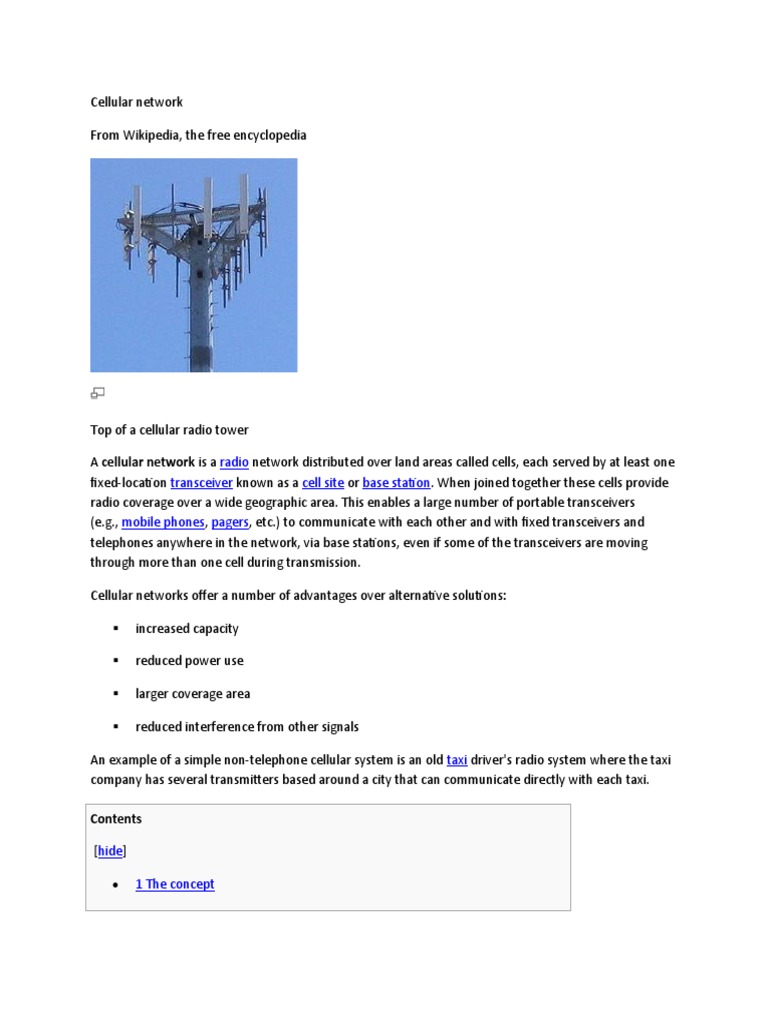 Radio Transceiver Cell Site Base Station Mobile Phones Pagers Pdf