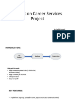 Report On Career Services Project: by Sajid Ansari