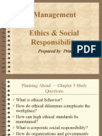 Management Ethics & Social Responsibility: Prepared By: Prince Dudhatra