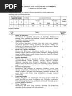 3it01: Design and Analysis of Algorithm CREDITS - 4 (LTP: 3,0,1)