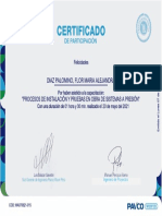 Certificado Pavco Wavin Mayo 2021
