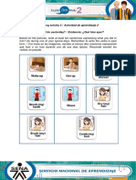 Learning Activity 2 / Actividad de Aprendizaje 2 Evidence: What Did I Do Yesterday? / Evidencia: ¿Qué Hice Ayer?