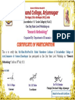 Certificate For Rahul Moreshwar Labhane For - Feedback Form of One Day St...