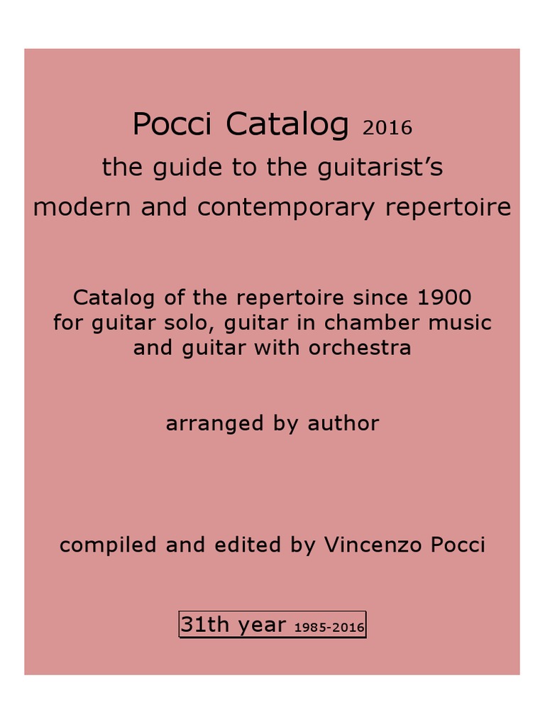 Pocci Catalog 31th Year 2016 By Author Pdf Orchestras Cello