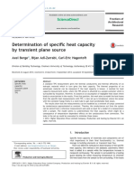 Determination of Speci Fic Heat Capacity by Transient Plane Source