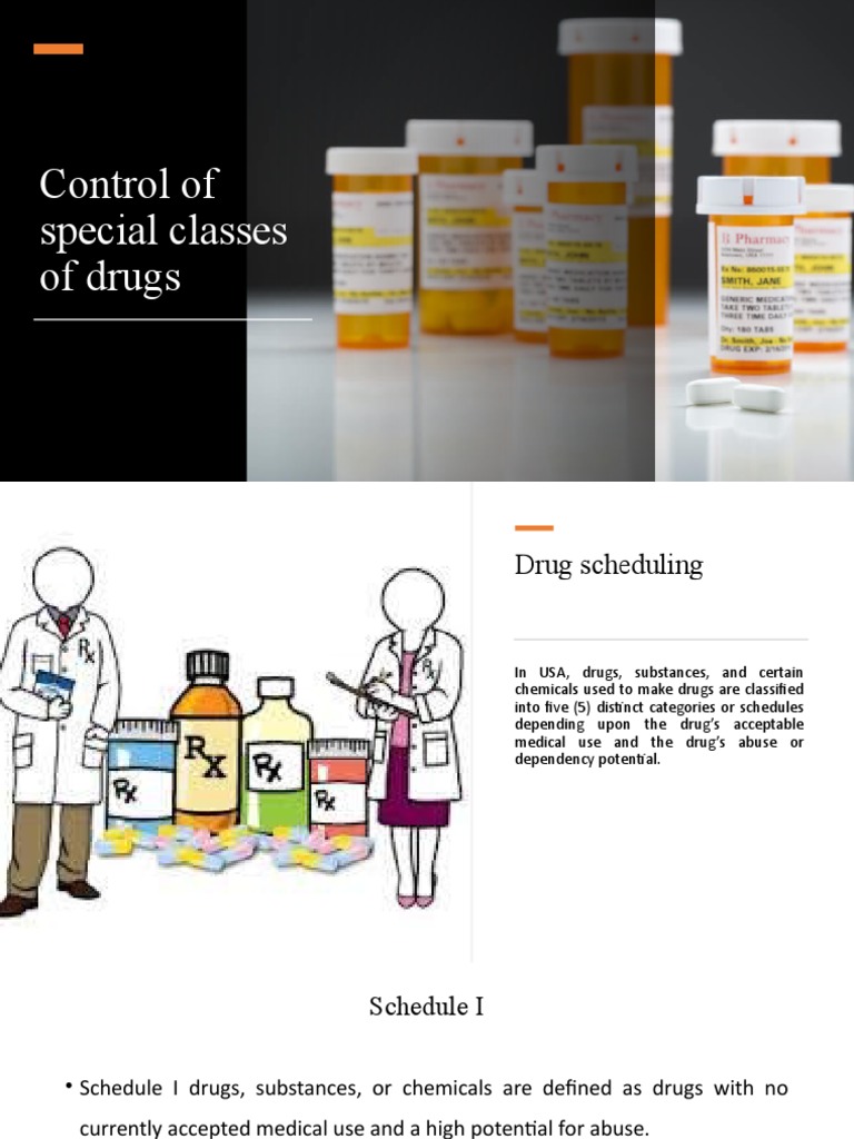 Control of Special Classes of Drugs PDF Medical Prescription