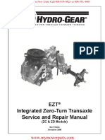 EZT ZC and ZD Models Hydro Gear Service and Repair Manual