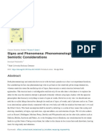 Waldenfels, Bernhard - Signs and Phenomena - Phenomanological-semiotic Considerations [Article Abstract]