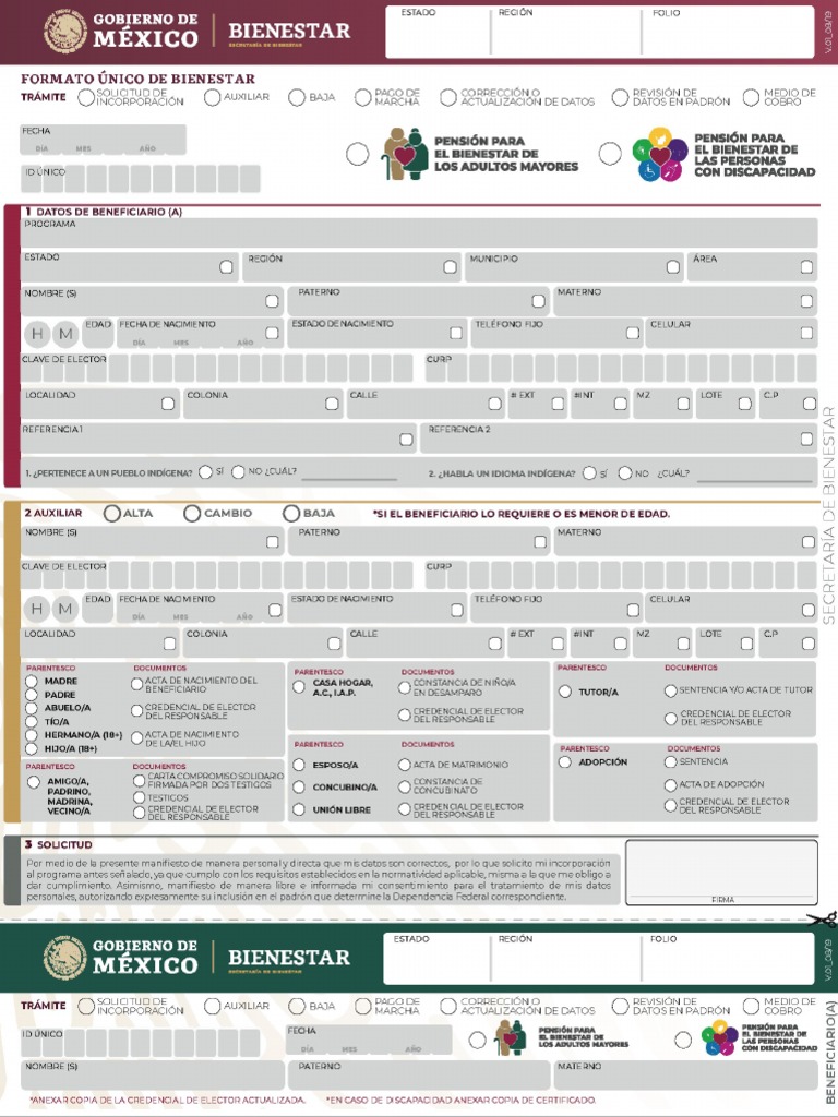 Formato Único Del Bienestar 2021 PDF