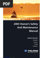 2003 Polaris Genesis I - Virage I - Virage - Freedom Owner's Safety and Maintenance Manual (En)