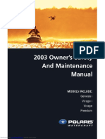 2003 Polaris Genesis I - Virage I - Virage - Freedom Owner's Safety and Maintenance Manual (En)