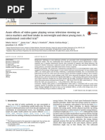 Acute Effects of Video-Game Playing Versus Television Viewing On Stress Markers and Food Intake in Overweight and Obese Young Men Mario Siervo 2018