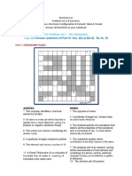 For Problem Set 2 - For Submission Copy And: Answer Questions of Part III-Nos. 1 (B, E) 3 (B, D), 5b, 6c, 7b