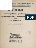 L'État: Conception Païenne, Conception Chrétienne - E. Magnin