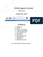 2019 ECNA Regional Contest: October 26, 2019