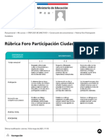 Rúbrica Foro Participación Ciudadana