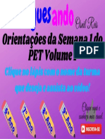 Orientações Da Semana 1 Do PET Volume 1: Osnil Reis