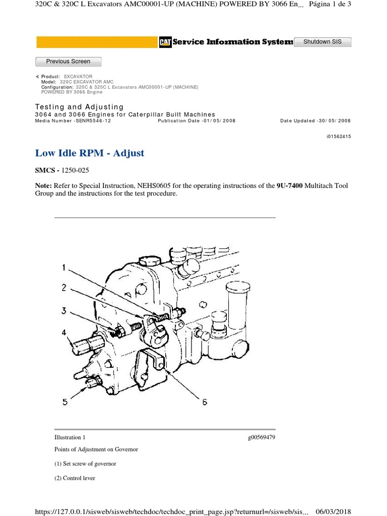 Low Idle RPM Adjust Testing and Adjusting PDF Screw Vehicle