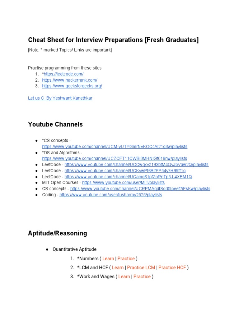 Interview Prep for New Grads | PDF | Internet Protocol Suite ...
