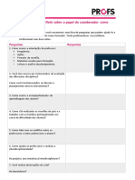 Ferramentas para reflexão sobre o papel do coordenador