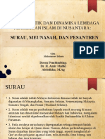 Slide PPT - Surau, Meunasah, Dan Pesantren