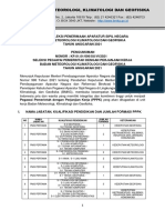 Badan Meteorologi, Klimatologi, Dan Geofisika - Pengumuman CPNS 2021