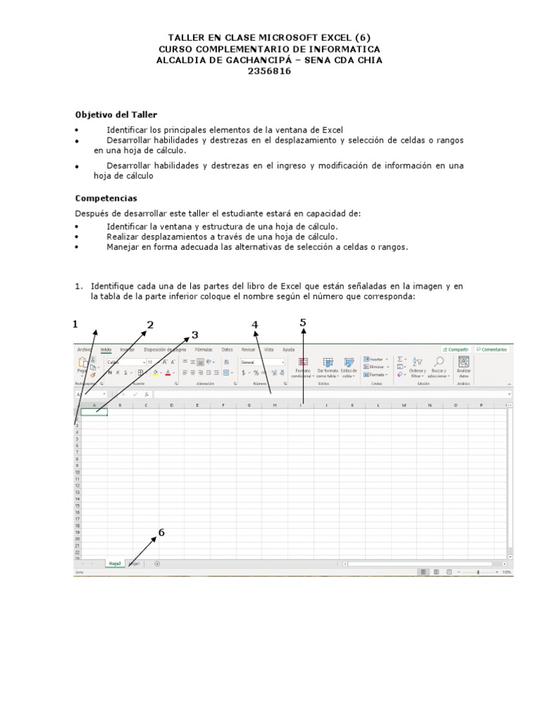 Taller Excel 1 | Descargar gratis PDF | Microsoft Excel | Hoja de cálculo