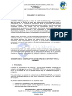 Unidad II. Tarea 2. REGLAMENTO DE MATRICULA Y SOPORTE DE ACEPTACIÃ-N