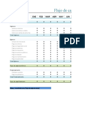 Flujo-De-Caja-En-Excel FORMATO | PDF | Flujo de efectivo | Crédito