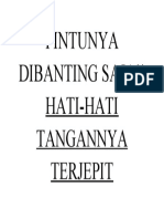 Pintunya Dibanting Saja