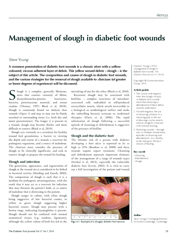 Management of Slough PDF Wound Clinical Medicine