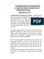 Q and As "CONTRADICTIONS", "OMMISSIONS AMOUNTING TO CONTRADICTIONS" AND "IMPACT OF SECTION 162 CR.P.C."-Q & A