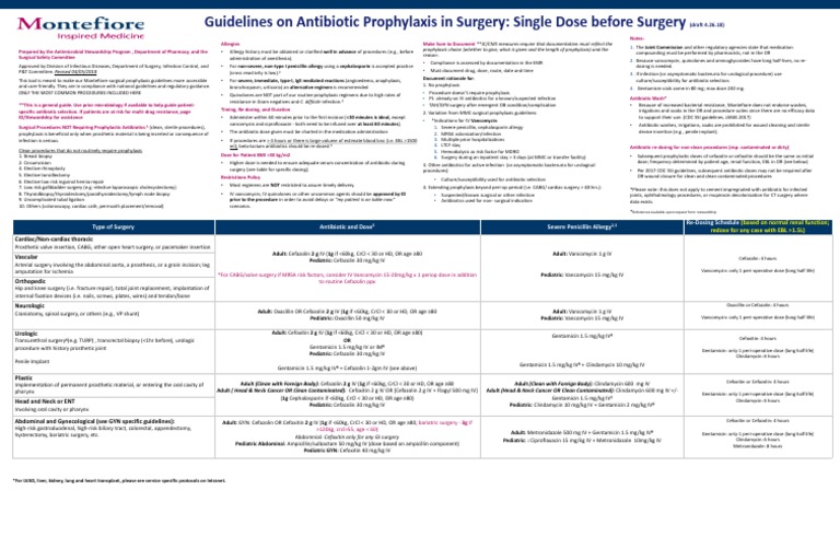 Guideline On Antibiotic Prophylaxis in Surgery | PDF | Antimicrobial ...