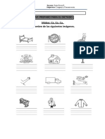 Consonante Ca, Co, Cu, Escribe El Nombre de Las Imágenes.
