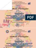 Certificate of Participation: Cooperative Development Authority