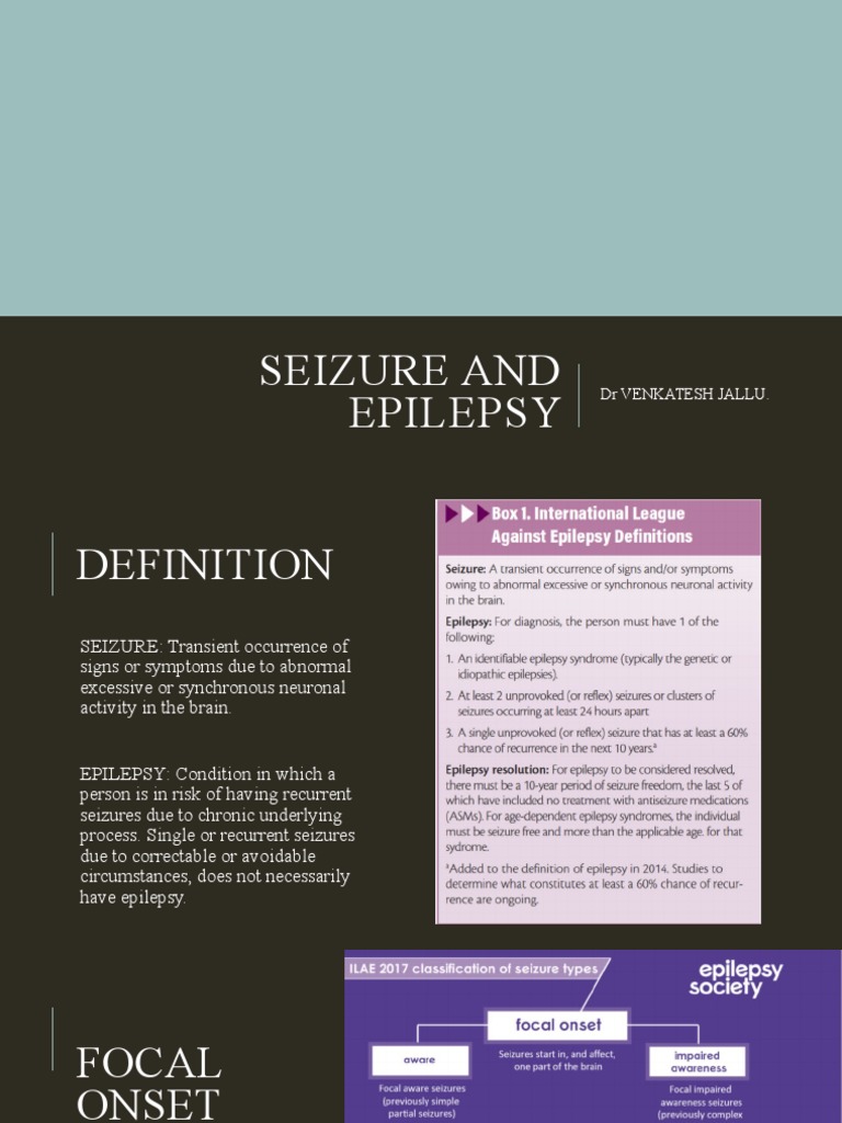 Seizure And Epilepsy Dr Venkatesh Jallu Pdf Epilepsy